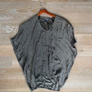 Vince Silk Blouse | Brown | L